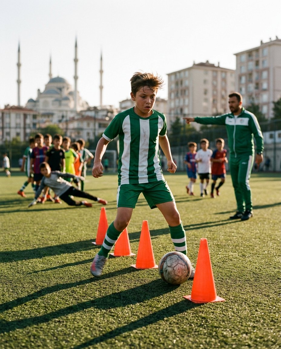 Ataşehir Yonca Spor Kulübü altyapı antrenmanı — koni çalışması